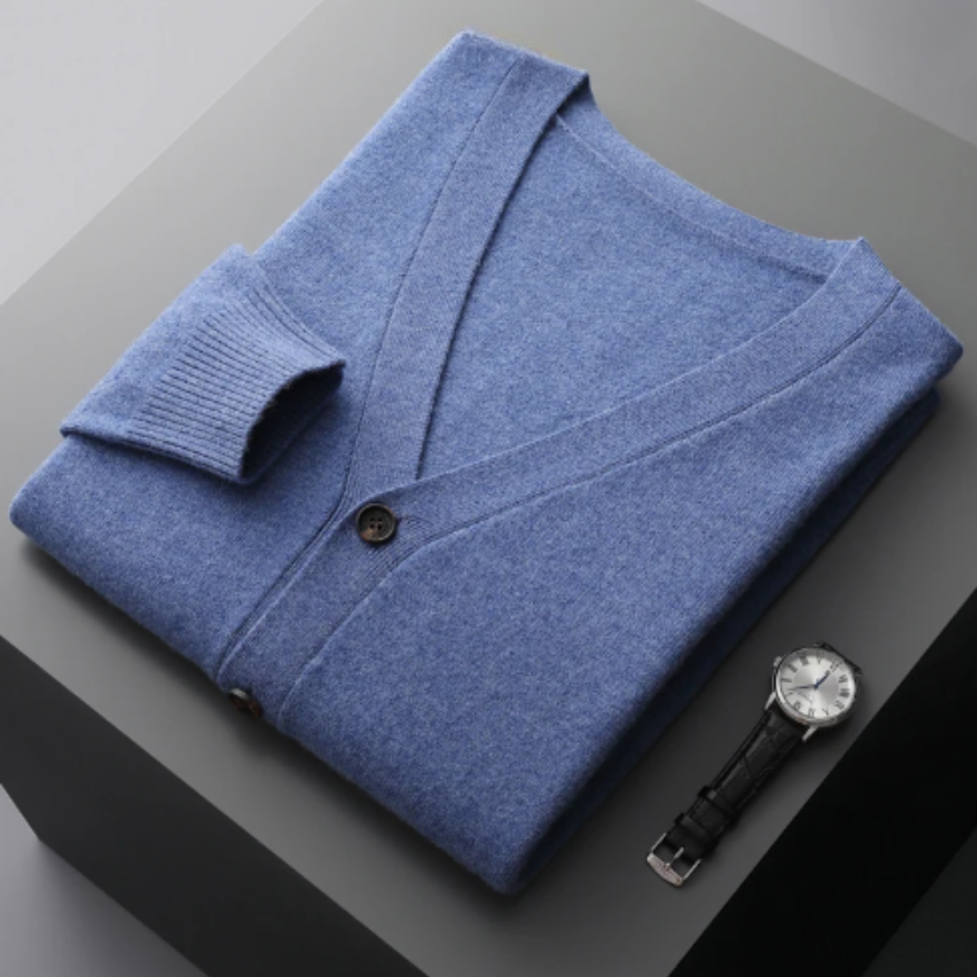 Classic Button Front Men's Sweater