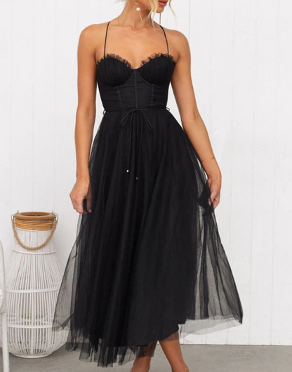 Women's Breathable Tank Maxi Dress with V Neck