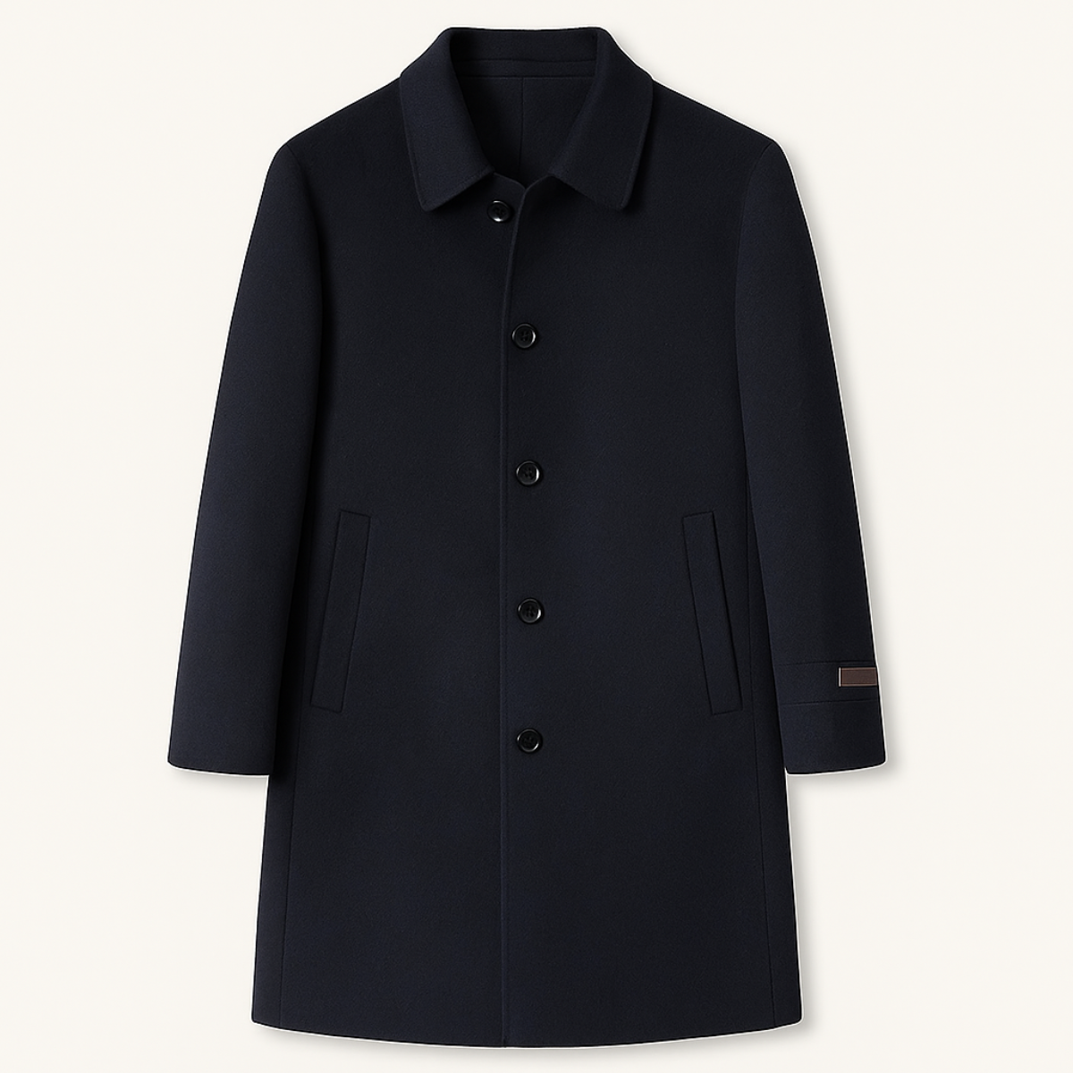 Classic Fit Men's Tailored Wool Overcoat - Nocini
