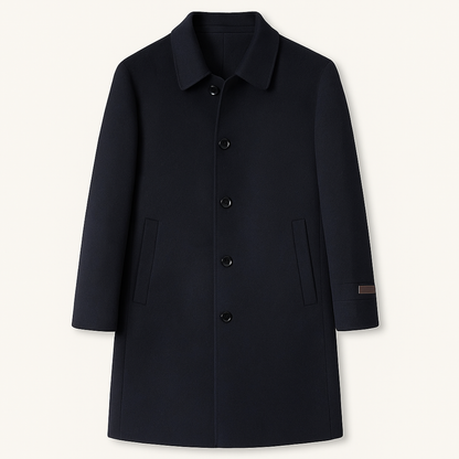 Classic Fit Men's Tailored Wool Overcoat - Nocini
