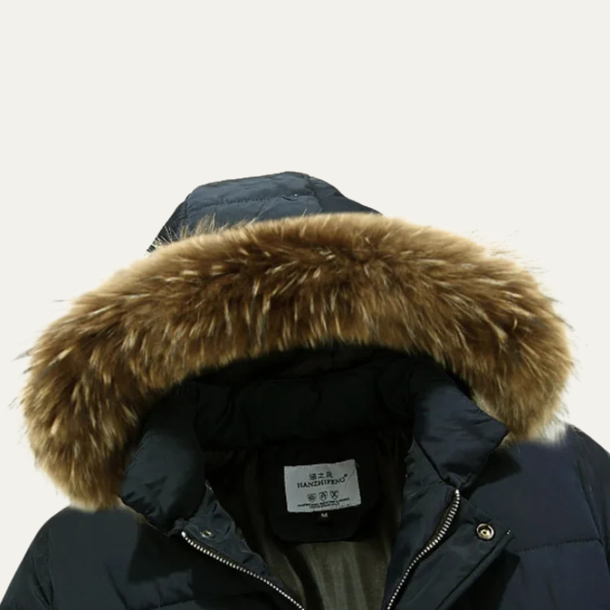 Warm Fur Hooded Mens Winter Cotton Coat