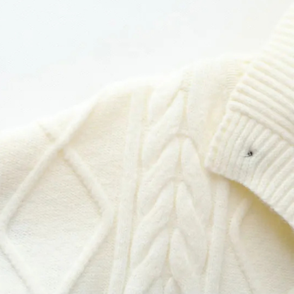 Warm Mens Nordic Knit Button Jacket
