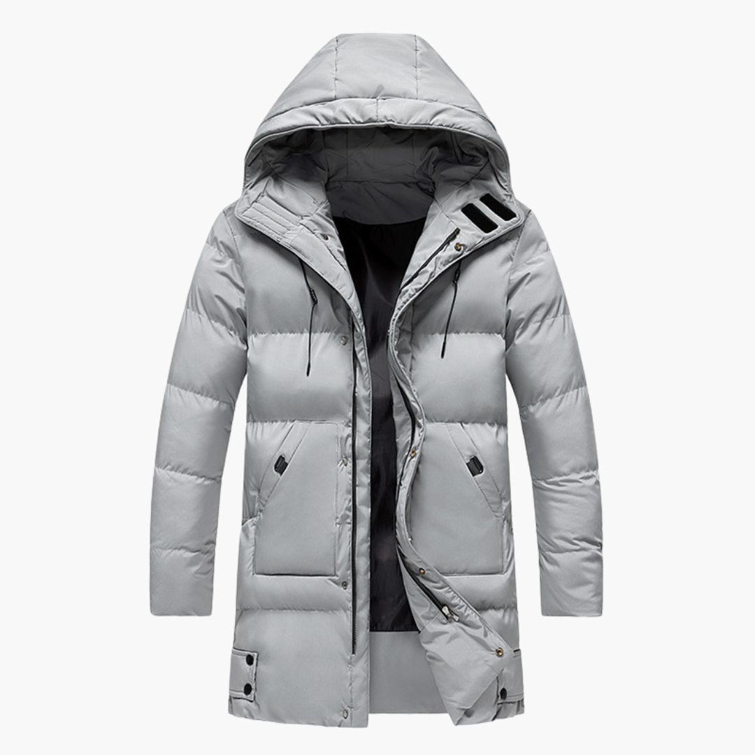 Waterproof Men's Coat with Hood and Zipper