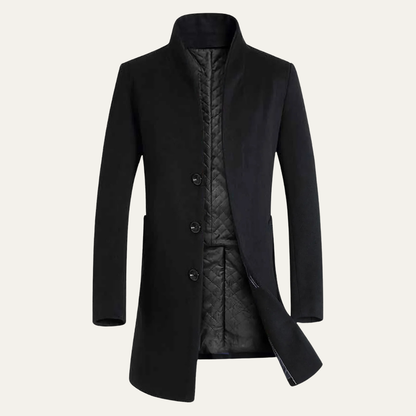 Classic Men's Warm Wool Winter Overcoat