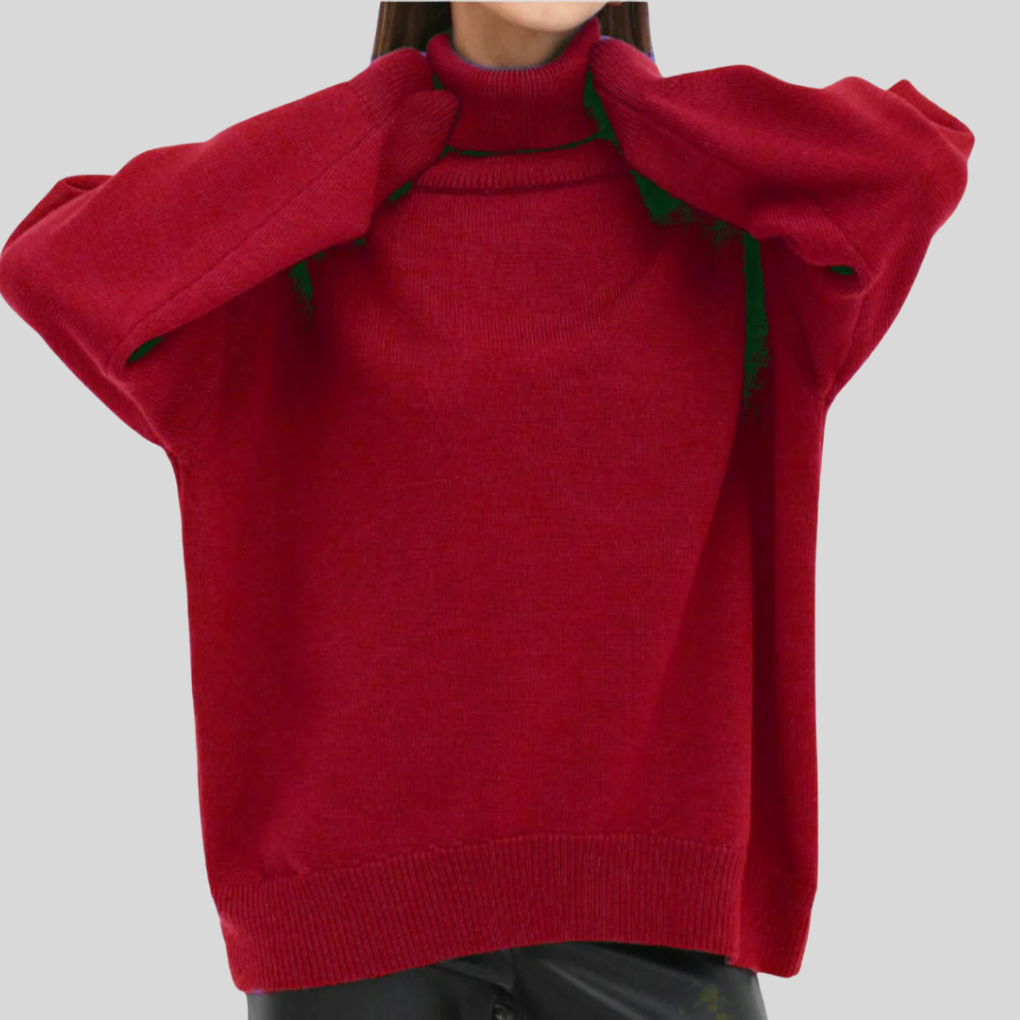 Warm Crew Neck Winter Sweater for Women - Olytrend