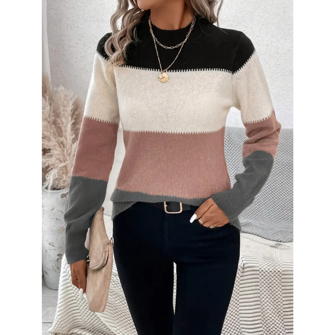 Classic Crew Neck Wool Blend Sweater