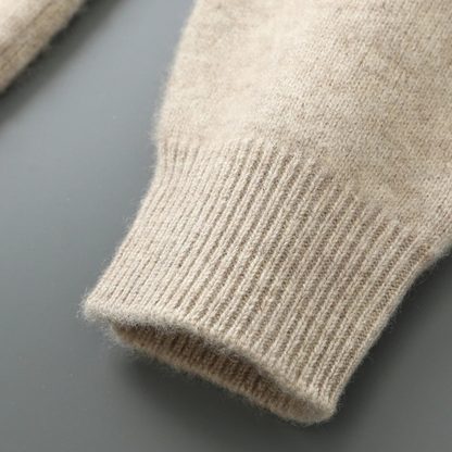 Soft Men's Wool Blend Zipper Cardigan Sweater