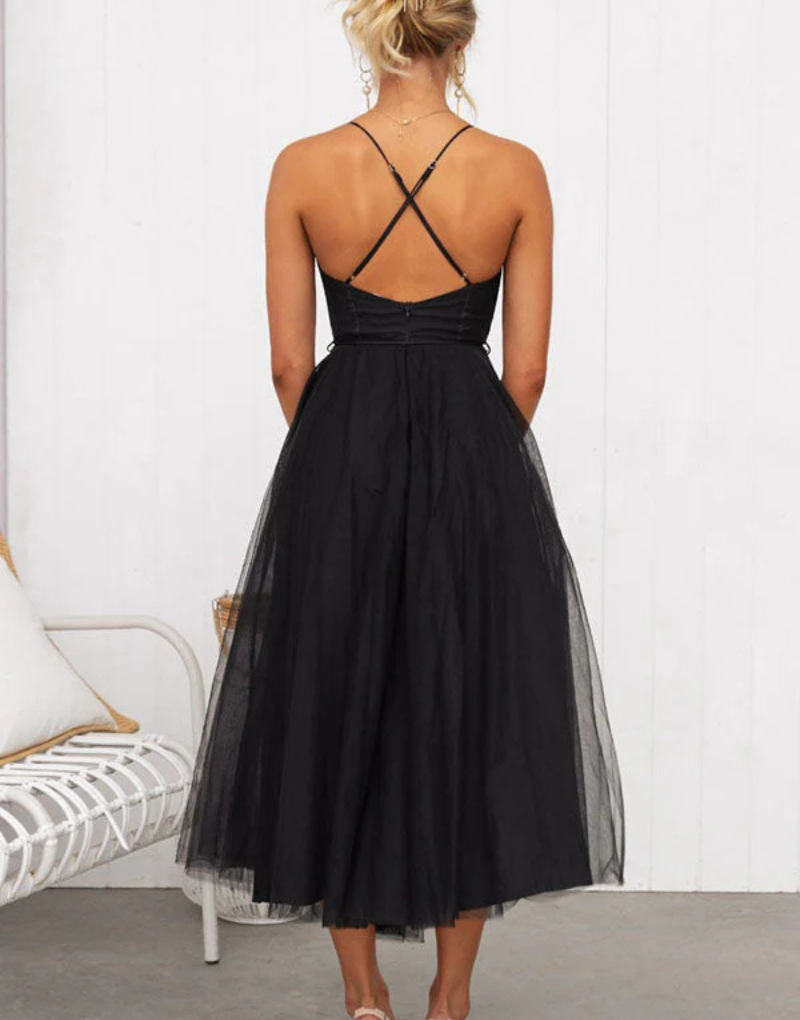 Women's Breathable Tank Maxi Dress with V Neck