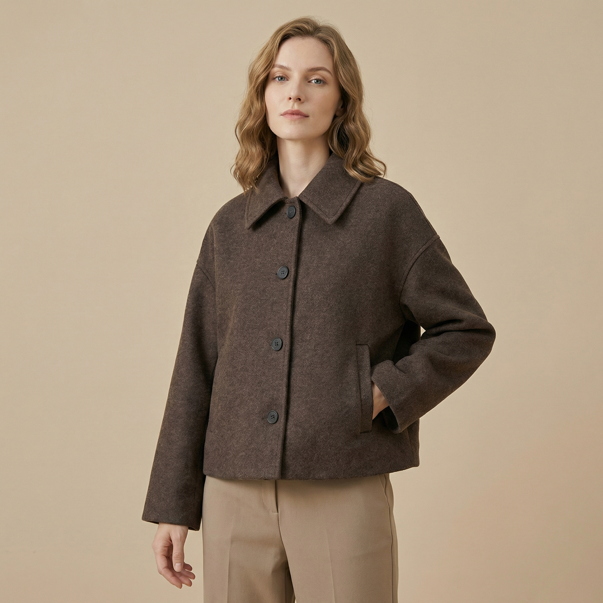 Comfortable Casual Women's Collared Jacket - Nocini