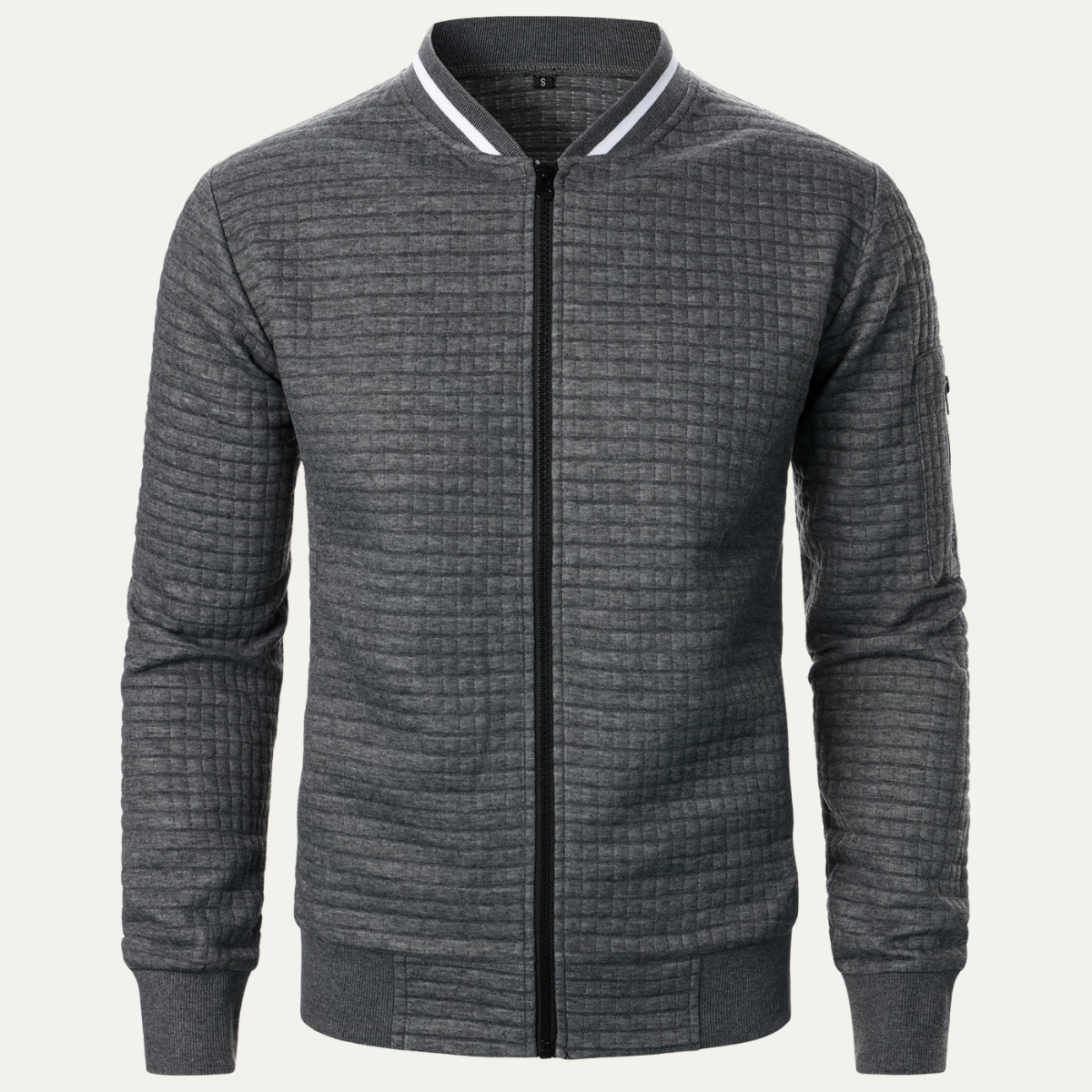 Relaxed Fit Men's Street Style Bomber Jacket