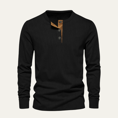 Rugged Men's Textured Crew Neck Casual Sweater - Nocini