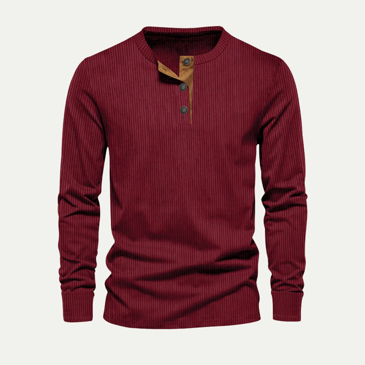 Rugged Men's Textured Crew Neck Casual Sweater