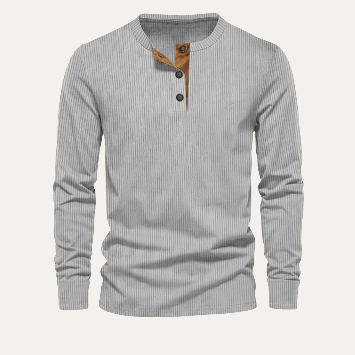 Rugged Men's Textured Crew Neck Casual Sweater