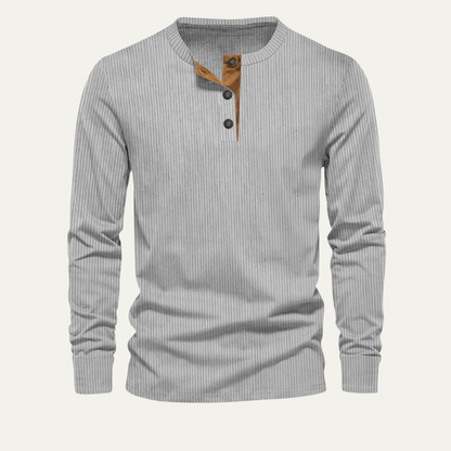 Rugged Men's Textured Crew Neck Casual Sweater