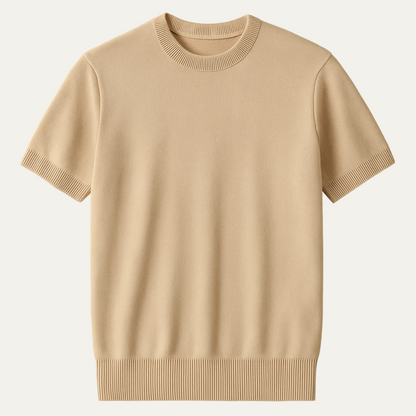 Luxury Men's Slim Fit Cashmere Short Sleeve Shirt - Nocini