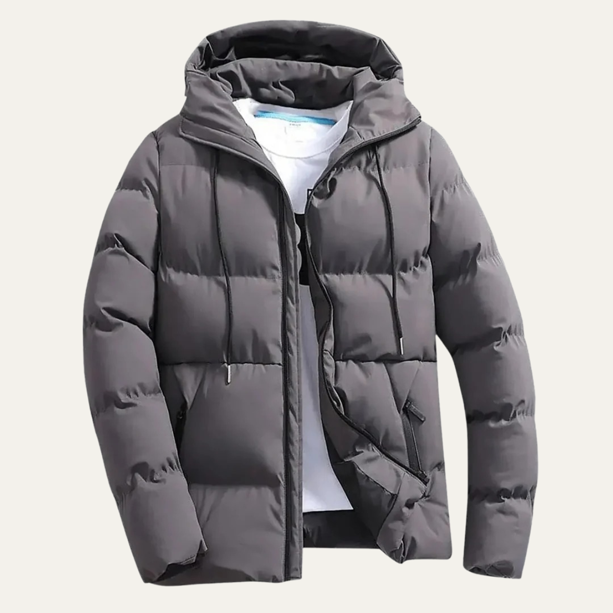 Thermal Men's Black Padded Down Winter Coat - Nocini