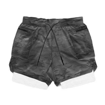 Men's Athletic Performance Shorts with Compression Liner