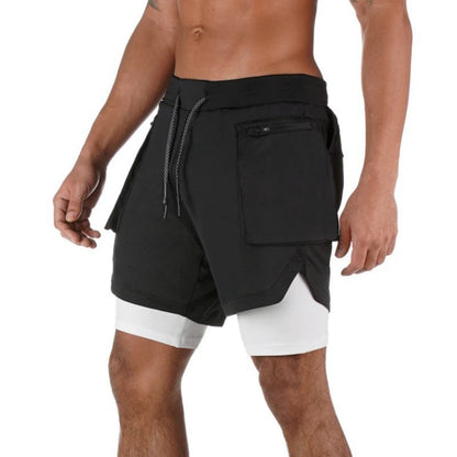 Men's Athletic Performance Shorts with Compression Liner