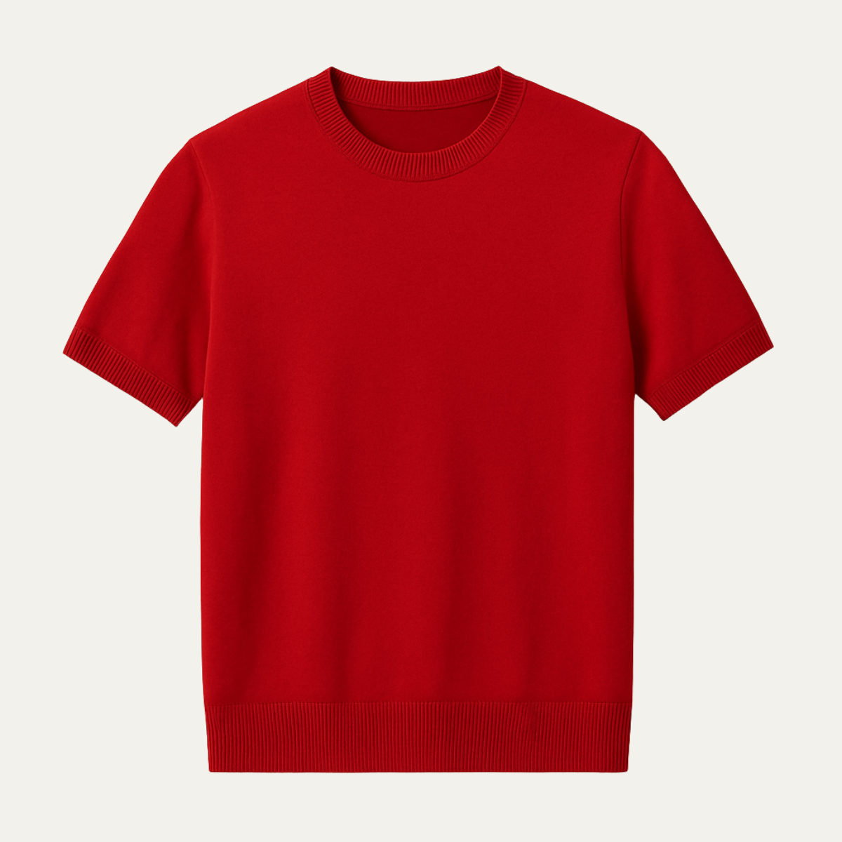 Luxury Men's Slim Fit Cashmere Short Sleeve Shirt
