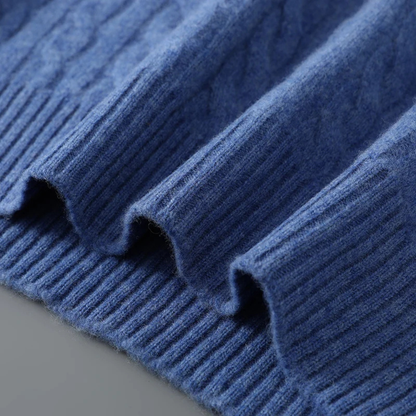 Cozy Men's Thermal Half Zip Knit Winter Sweater