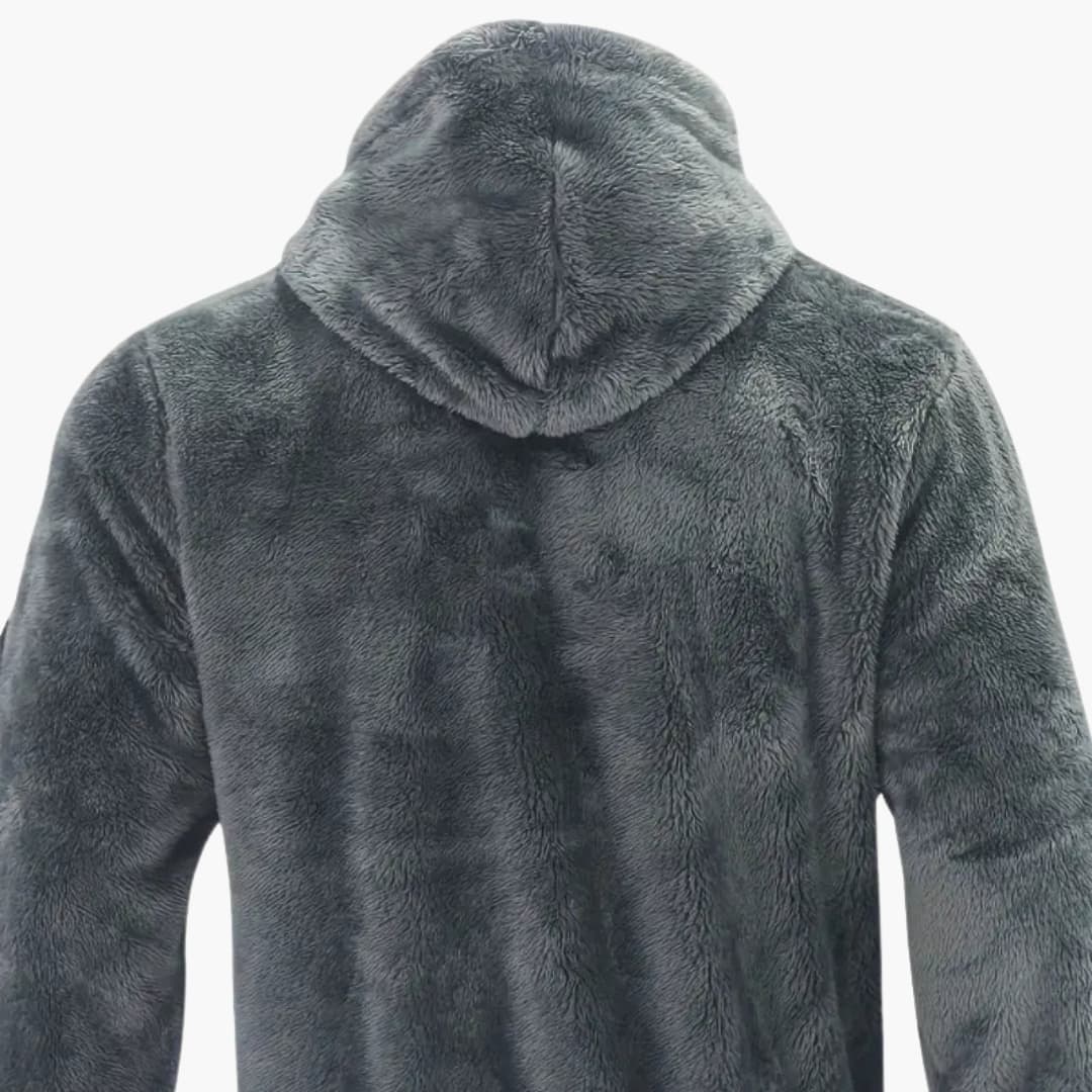 Men's Fleece Zip Up Long Sleeve Jacket