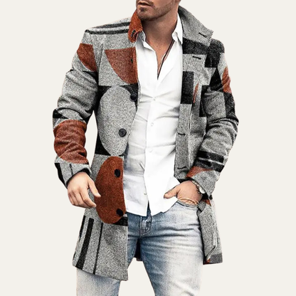 Warm Mens Wool Coat with Pockets