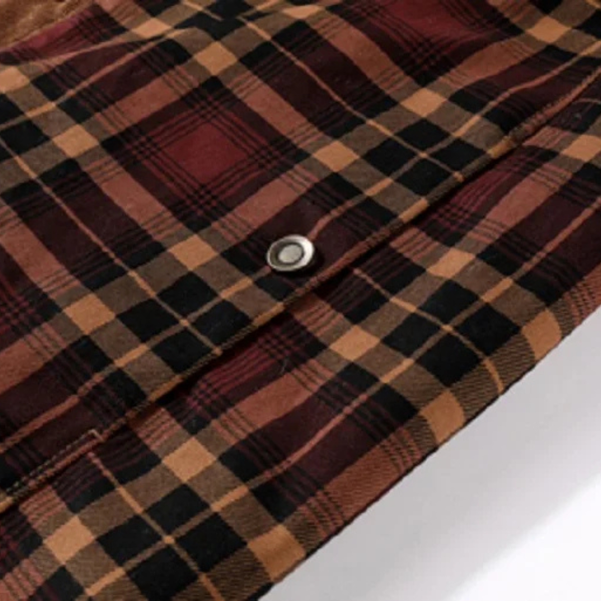 Rugged Plaid Flannel Shirt Jacket with Multiple Pockets