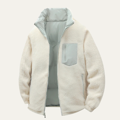 Thermal Double Layered Fleece Sherpa Mens Jacket