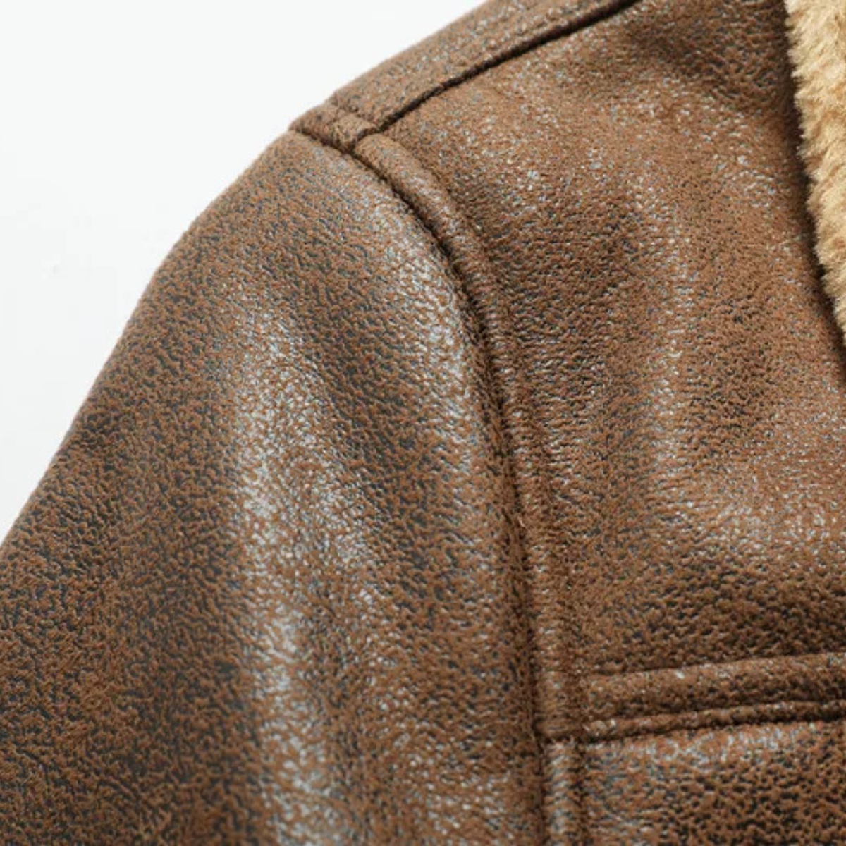 Cozy Men's Faux Leather Shearling Winter Jacket