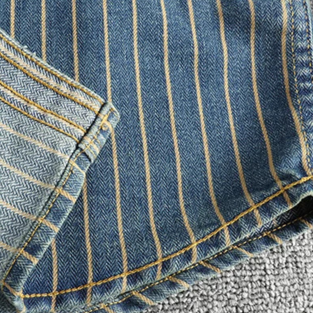 Classic Mens Relaxed Fit Striped Cotton Shirt