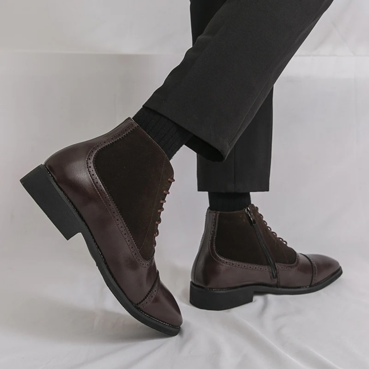 Luxury Men's Black Leather Chelsea Boots