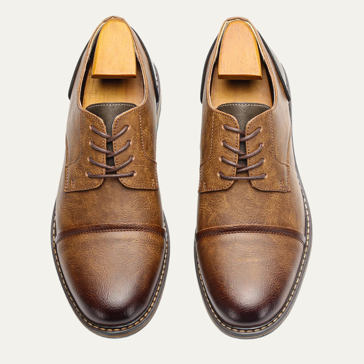 Classic Vintage Leather Lace Up Oxford Shoes