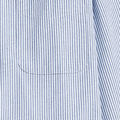 Casual Men's Striped Button Down Shirt with Pocket