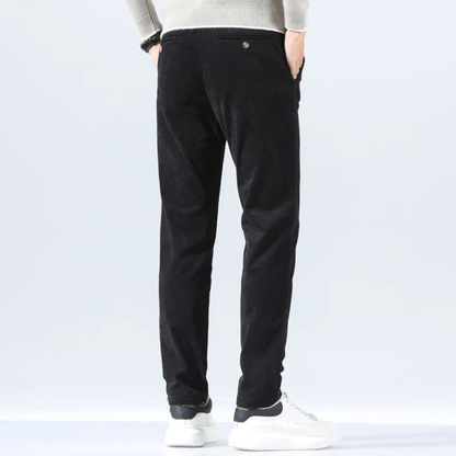 Classic Ribbed Corduroy Pants with Belt Loops