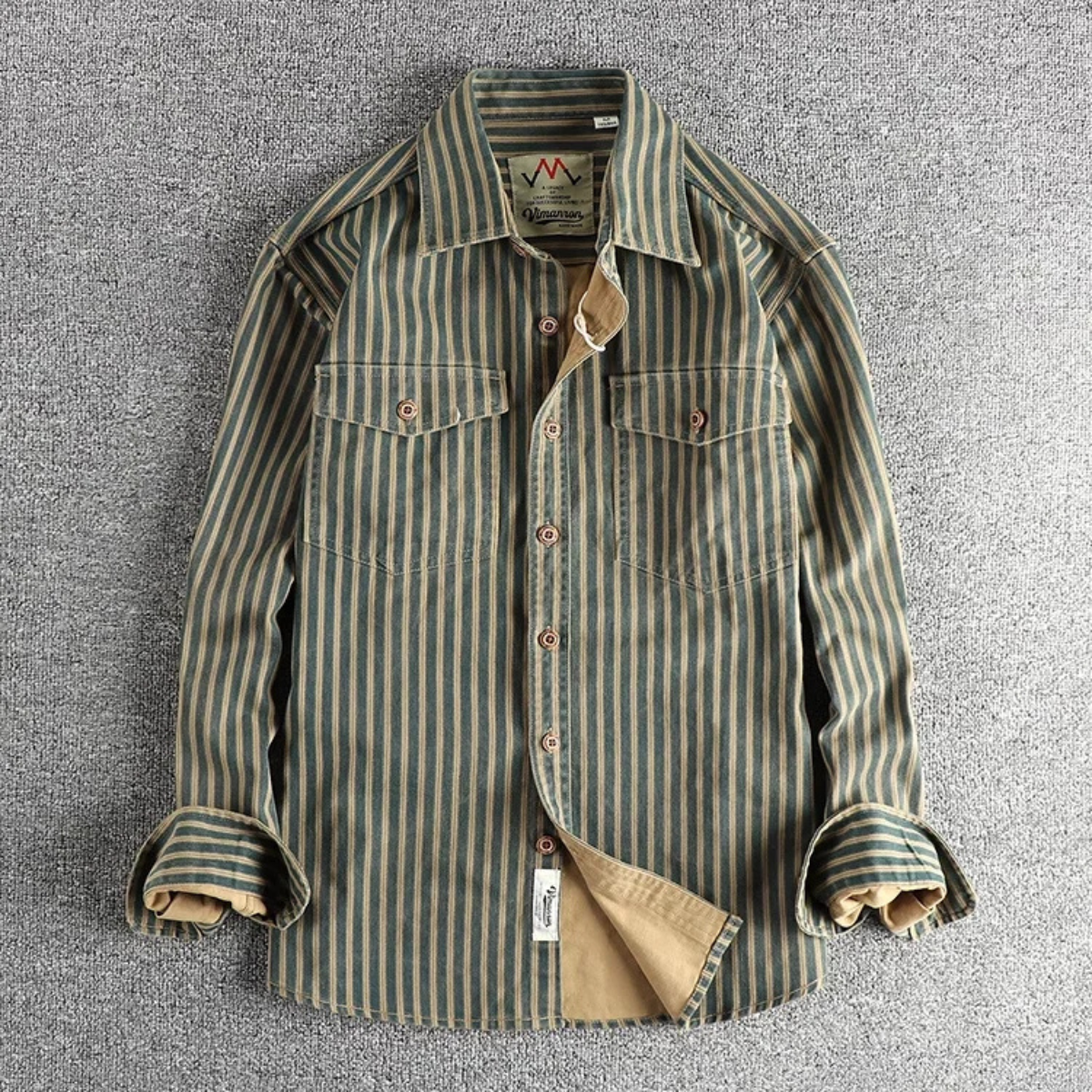 Classic Men's Striped Button Down Casual Shirt