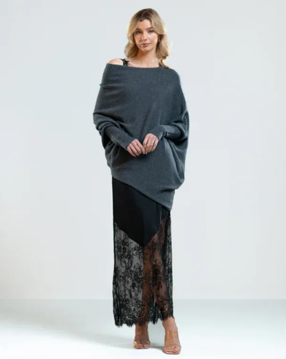 Feminine Knit Top with Bell Sleeve