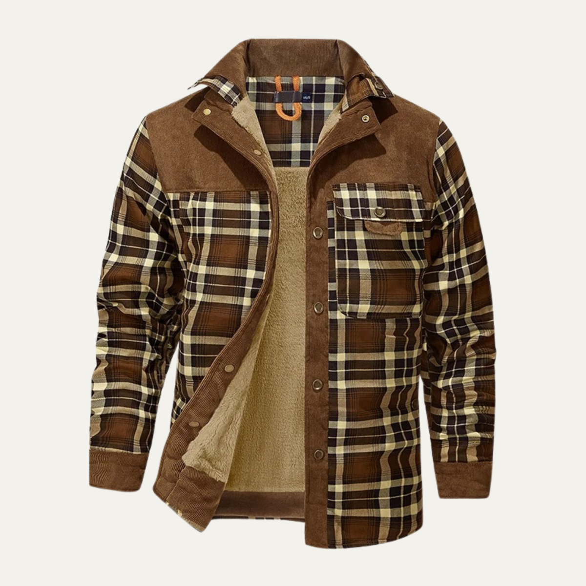 Warm Plaid Flannel Jacket for Men