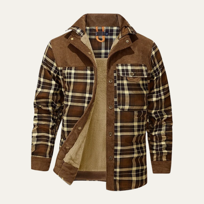 Warm Plaid Flannel Jacket for Men