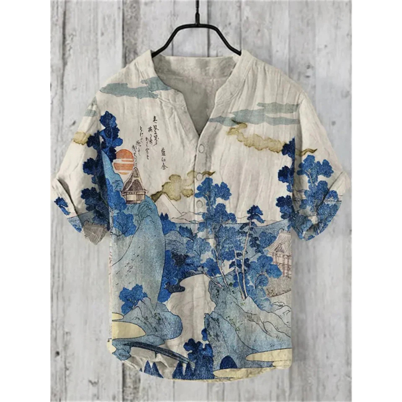 Casual Men's Short Sleeve Breathable Graphic Tee