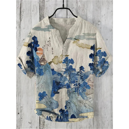 Casual Men's Short Sleeve Breathable Graphic Tee
