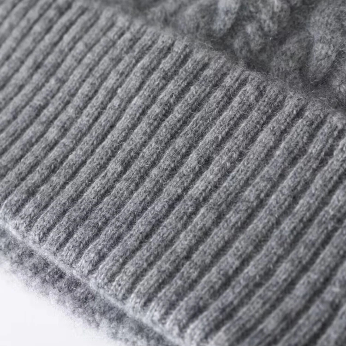 Premium Men's Ribbed Cashmere Winter Hat