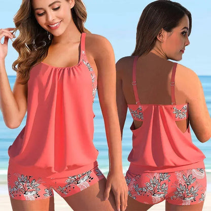 Colorful Floral Women's Swimwear Set