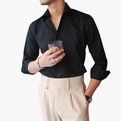 Classic Casual Shirt with Contrasting Trim