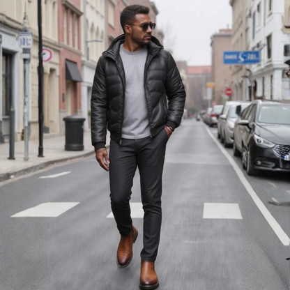 Comfortable Men's Tan Leather Chelsea Boots