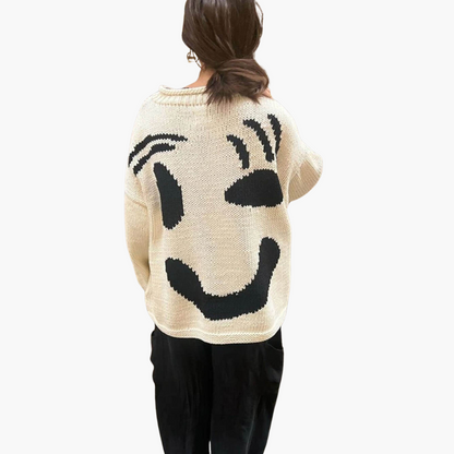 Cozy Women's Jumper with Large Fit and Fun Design