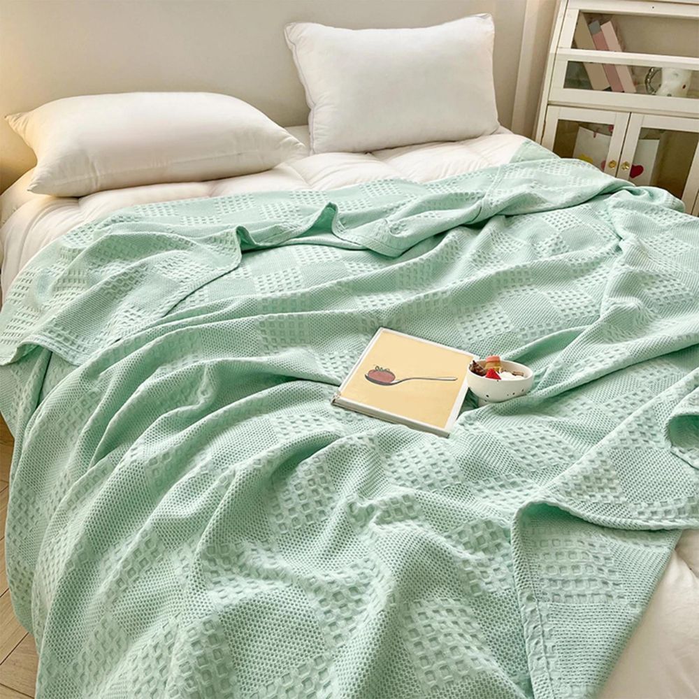 Cozy Plush Waffle Throw Blanket