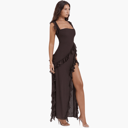 Flowy Womens Summer Maxi Dress with High Split