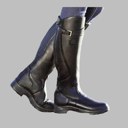 Rugged Ankle High Leather Hiking Boots for Women