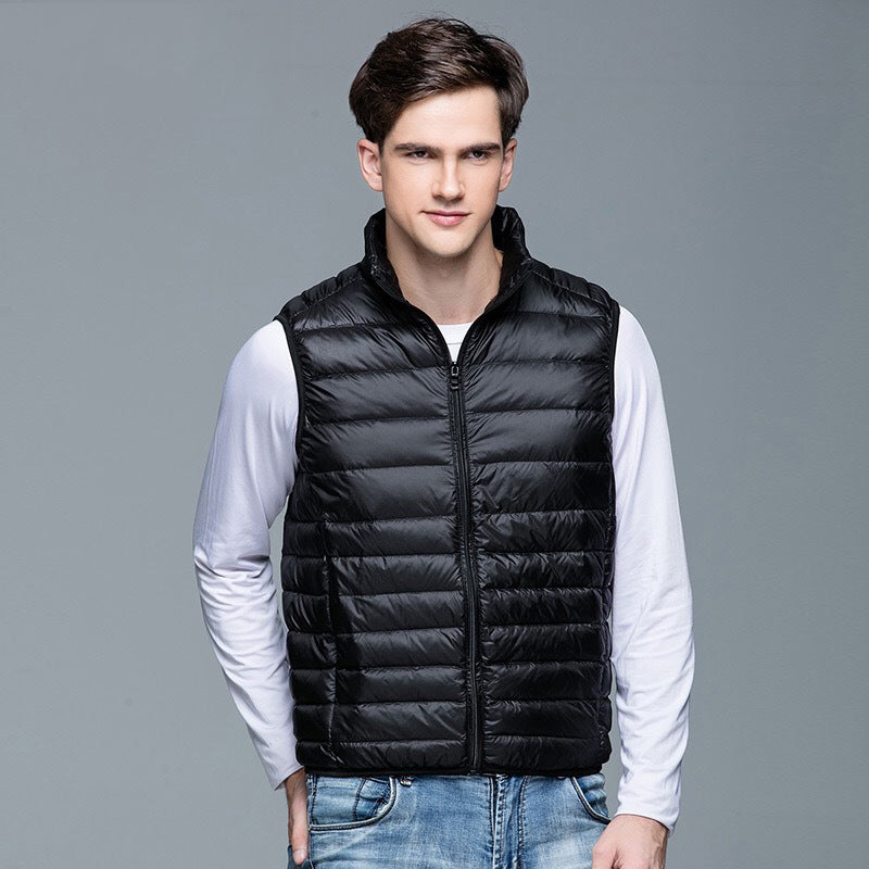 Warm Padded Mens Vest Zip Up Jacket