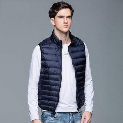 Warm Padded Mens Vest Zip Up Jacket